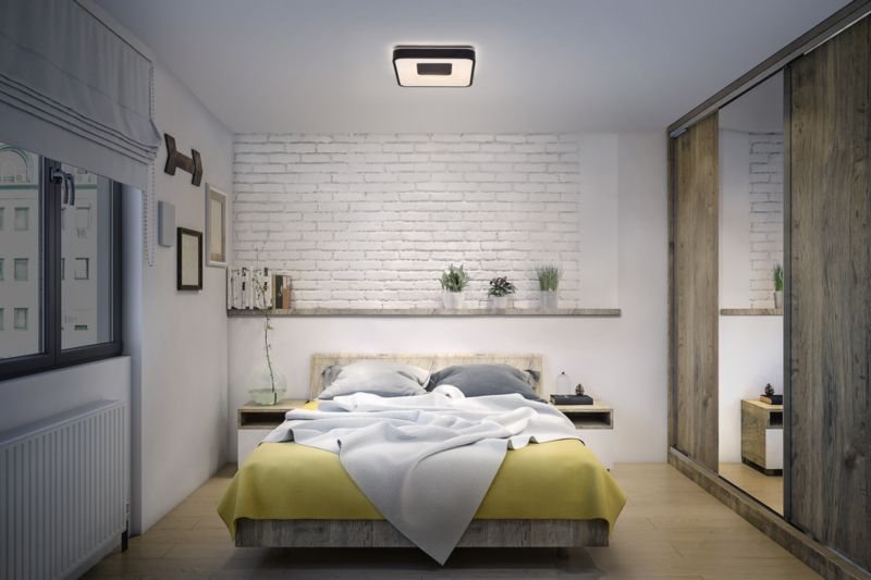 Plafon Osram Orbis Lampa Sufitowa Plafon LED 16W 1000lm 3000K Kwadratowy Czarny 1 szt.