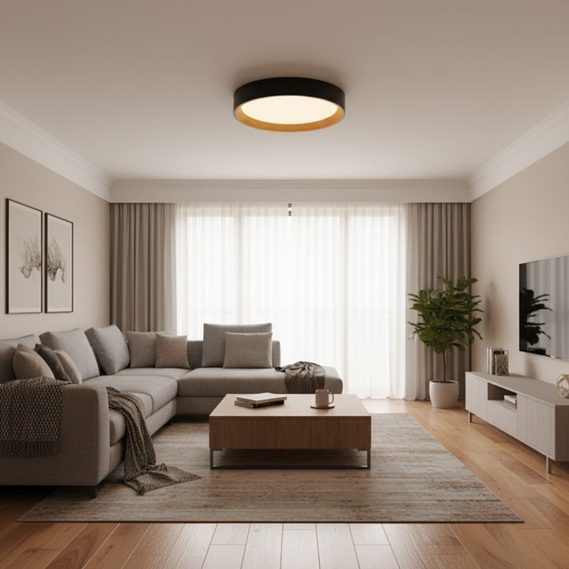 Plafon Osram Orbis Lampa Sufitowa Plafon LED 16W 1000lm 3000K Okrągły Brązowy Czarny 1 szt.