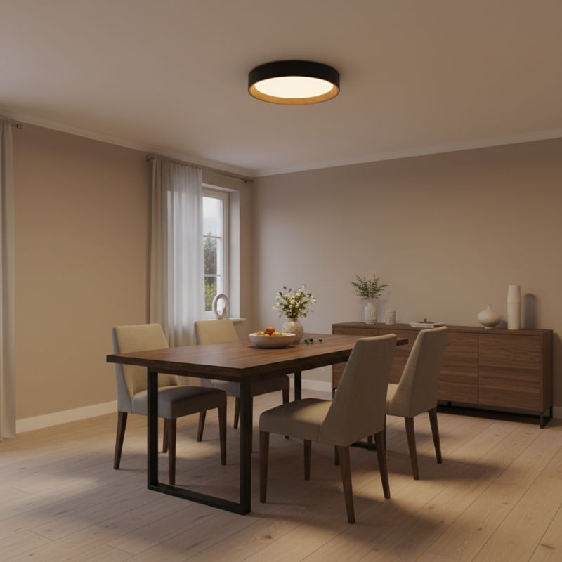Plafon Osram Orbis Lampa Sufitowa Plafon LED 16W 1000lm 3000K Okrągły Brązowy Czarny 1 szt.