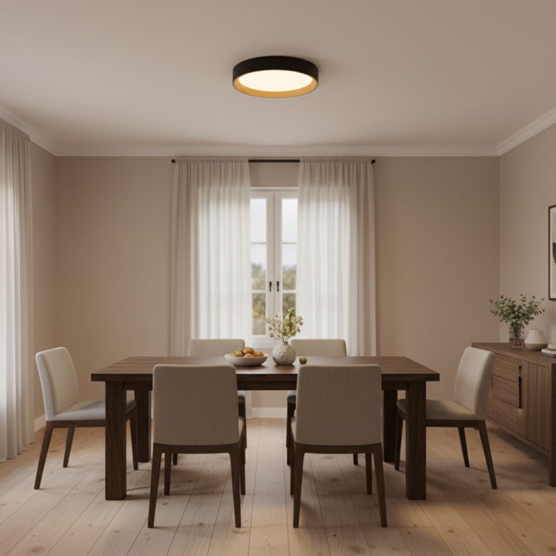 Plafon Osram Orbis Lampa Sufitowa Plafon LED 16W 1000lm 3000K Okrągły Brązowy Czarny 1 szt.