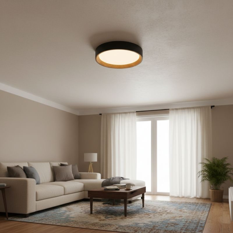 Plafon Osram Orbis Lampa Sufitowa Plafon LED 16W 1000lm 3000K Okrągły Brązowy Czarny 1 szt.