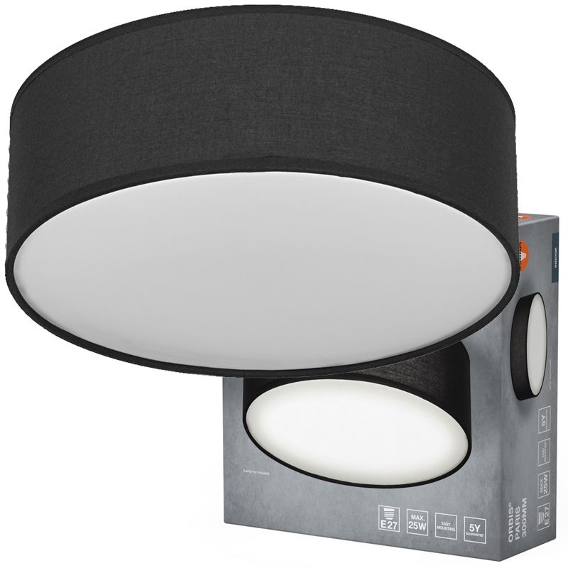 Plafon Osram Orbis Lampa Sufitowa Plafon LED E27 Okrągły Czarny 1 szt.