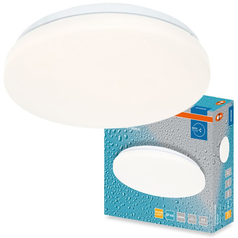 Plafon Osram Round Lampa Sufitowa Łazienkowy Plafon LED  Plafon LED 18W 1440lm 3000K Okrągły Biały IP44 1 szt.