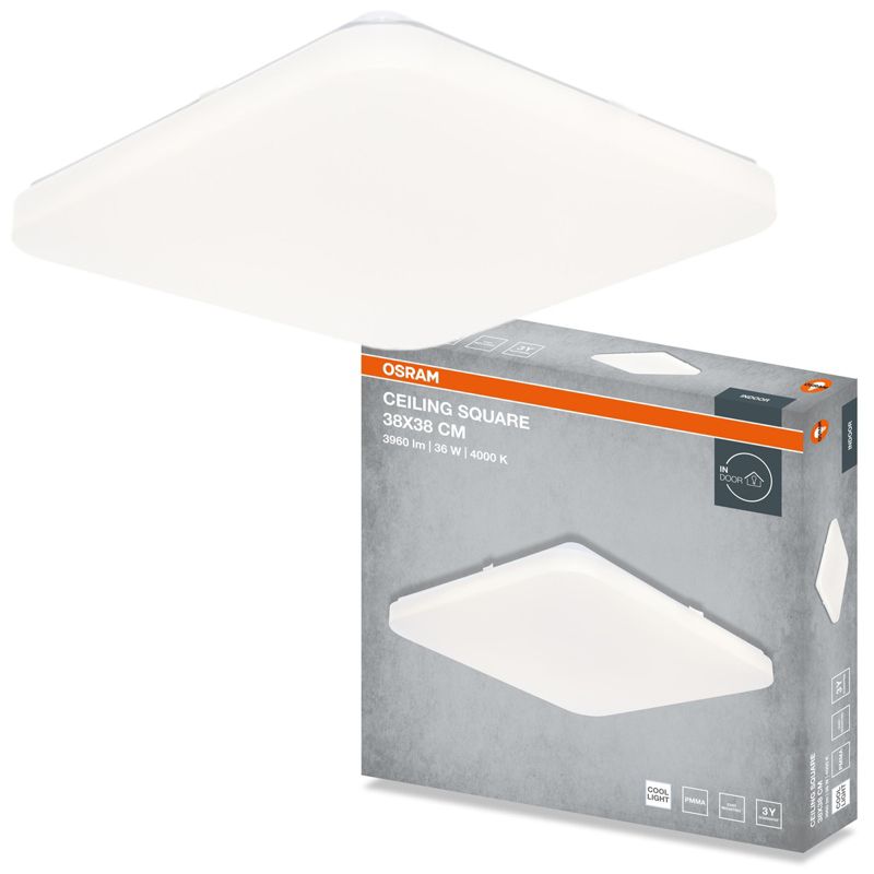 Plafon Osram Square Lampa Sufitowa Plafon LED 36W 2880lm 4000K Kwadratowy Biały 1 szt.