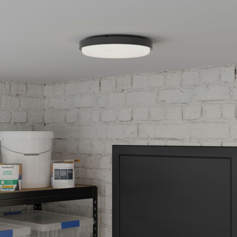 Plafon piwniczny GoodHome Almagro 900 lm IP44 czarny