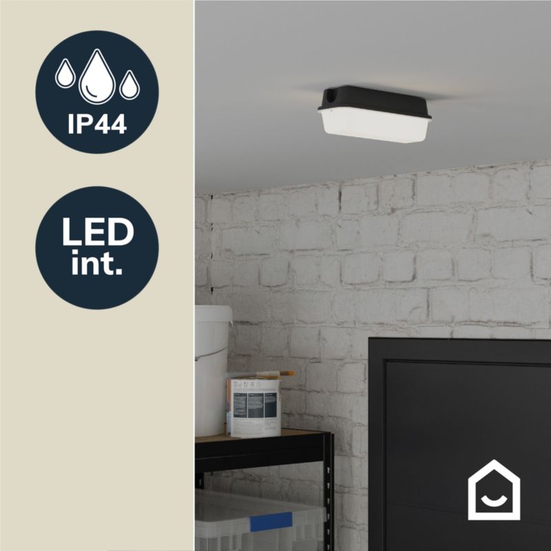 Plafon piwniczny GoodHome Ivens 850 lm czarny