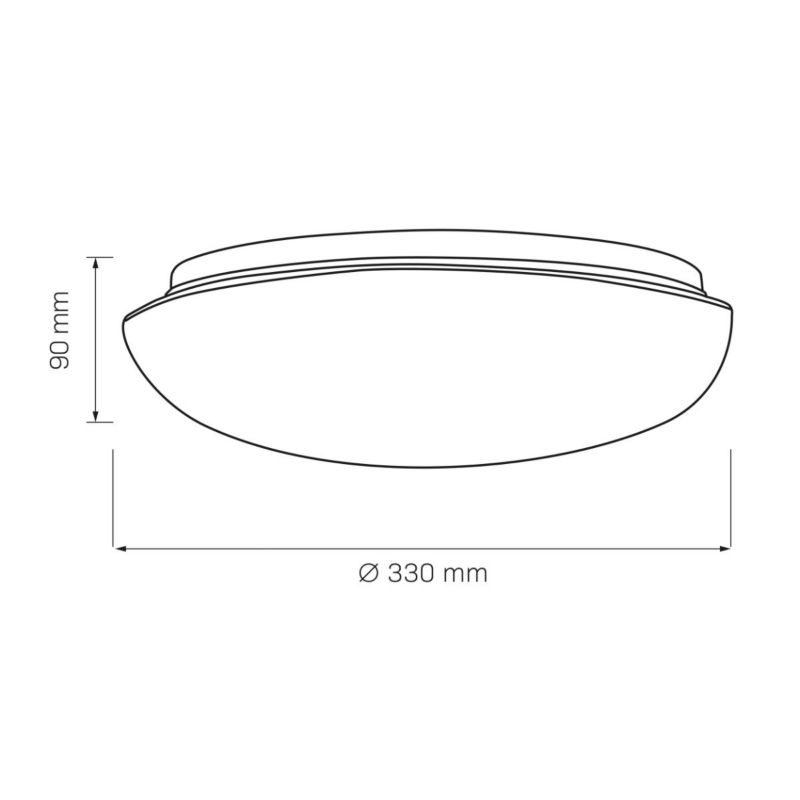 Plafon Polux Bonifacy biały  2 x E27 x 20W IP20 wym: 9 x 33 x 33 cm - 1 szt.
