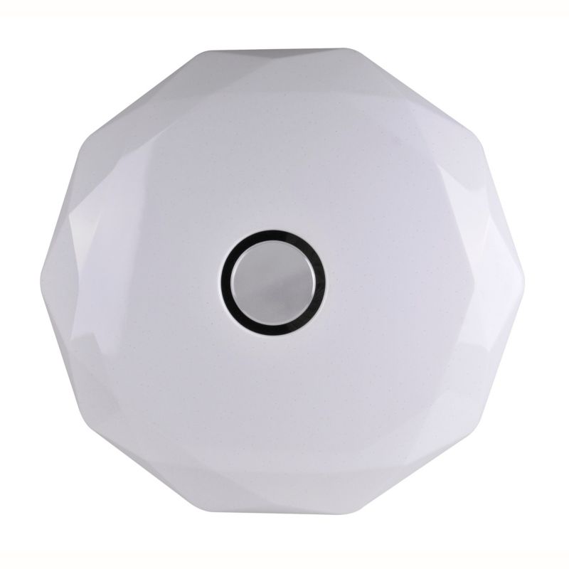 Plafon Polux DIAMOND  z pilotem biały okrągły LED 80W 6800lm Odcienie bieli IP20 -1 szt.