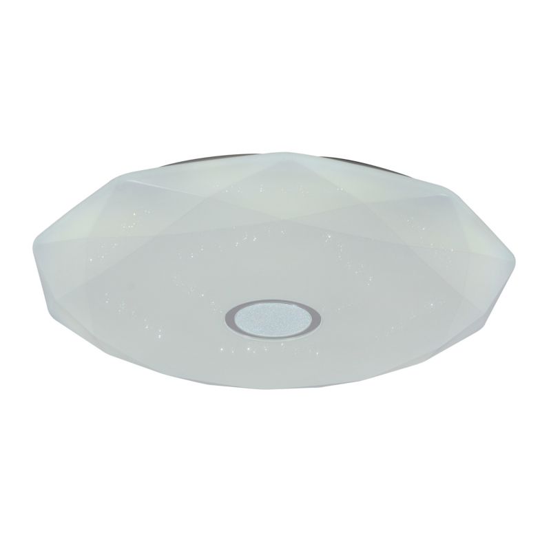 Plafon Polux DIAMOND  z pilotem biały okrągły LED 80W 6800lm Odcienie bieli IP20 -1 szt.