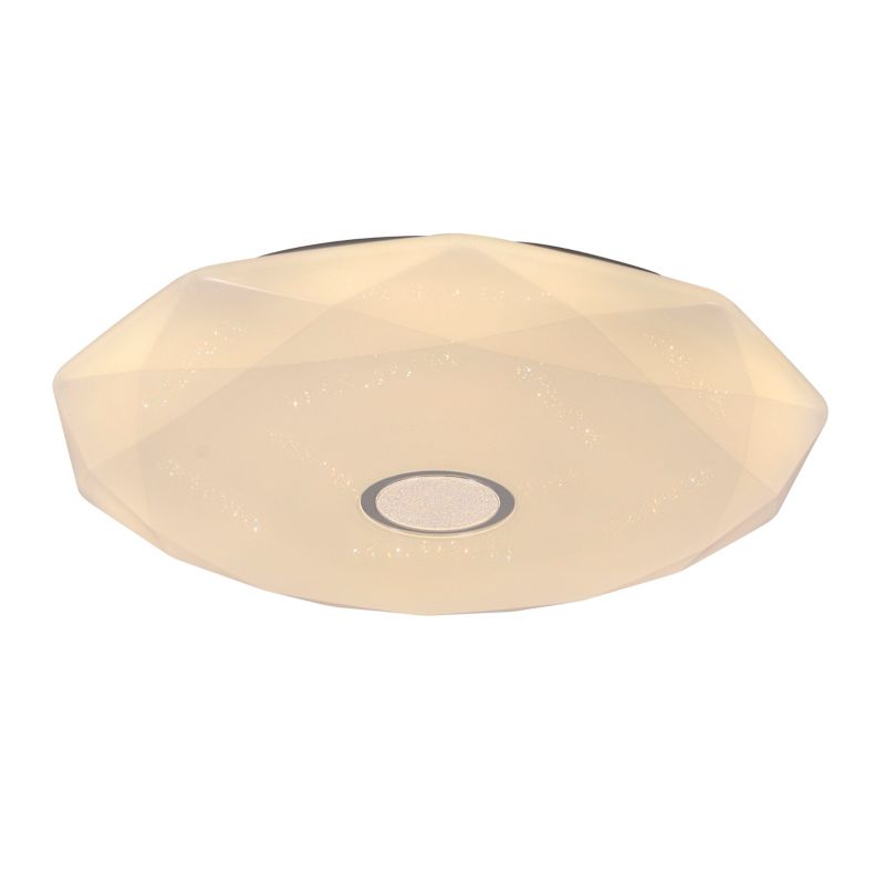 Plafon Polux DIAMOND  z pilotem biały okrągły LED 80W 6800lm Odcienie bieli IP20 -1 szt.