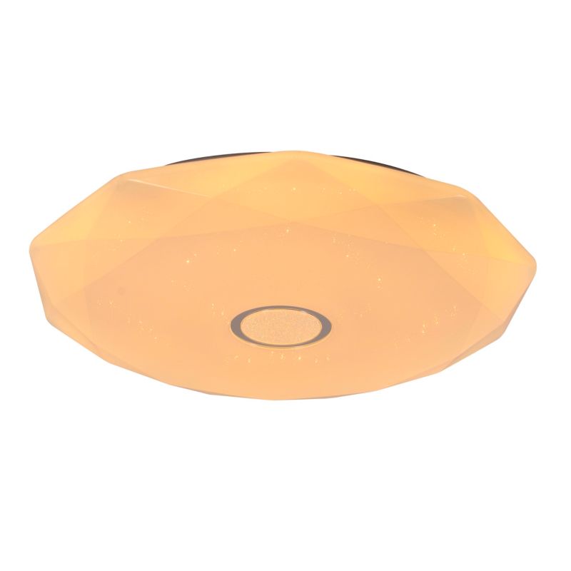 Plafon Polux DIAMOND  z pilotem biały okrągły LED 80W 6800lm Odcienie bieli IP20 -1 szt.