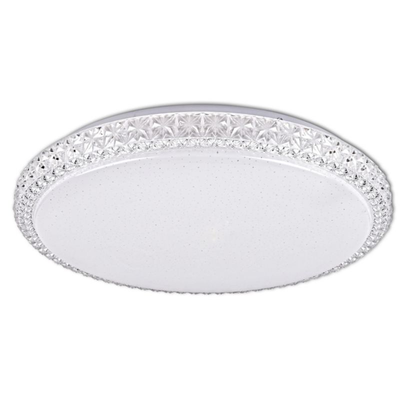 Plafon Polux Irina  biało-przeźroczysty akryl LED 48W 3000K-6500K 5200lm  IP20 wym: 7 x 40 x 40 cm tworzywo sztuczne - 1 szt.