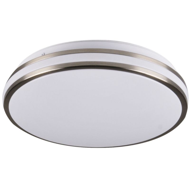 Plafon Polux Orbit  nikiel-biały LED 24W 4000K 2600lm  IP20 wym: 7 x 38 x 38 cm tworzywo sztuczne - 1 szt.