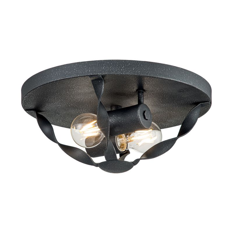 Plafon Quoizel Bradbury popielaty  2 x E27 x 60W IP20 wym: 13,9 x 33 x 33 cm - 1 szt.