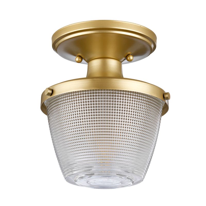 Plafon Quoizel Dublin naturalny mosiądz łazienkowy 1 x E27 x 40W IP44 wym: 20,5 x 18,2 x 18,2 cm - 1 szt.