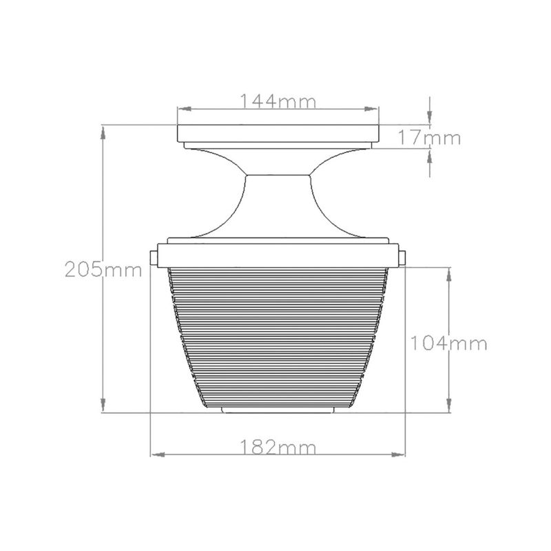 Plafon Quoizel Dublin naturalny mosiądz łazienkowy 1 x E27 x 40W IP44 wym: 20,5 x 18,2 x 18,2 cm - 1 szt.