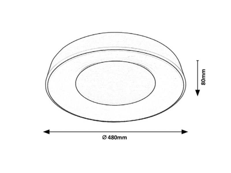 Plafon Rabalux Ceilo czarno-biały LED 38W 3000K-6500K 3200lm  IP20 wym: 8 x 48 x 48 cm metal - 1 szt.