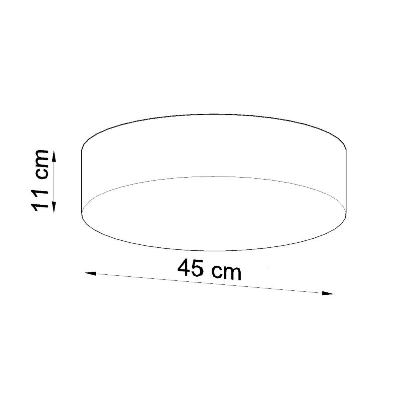 Plafon Sollux Lighting ARENA 45 czarna 1 szt.