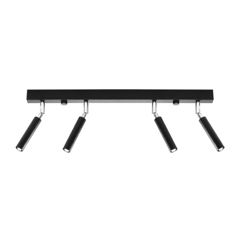 Plafon Sollux Lighting EYETECH 4 czarny 1 szt.