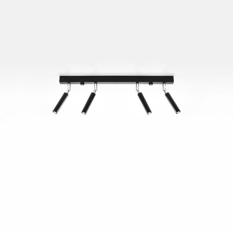 Plafon Sollux Lighting EYETECH 4 czarny 1 szt.