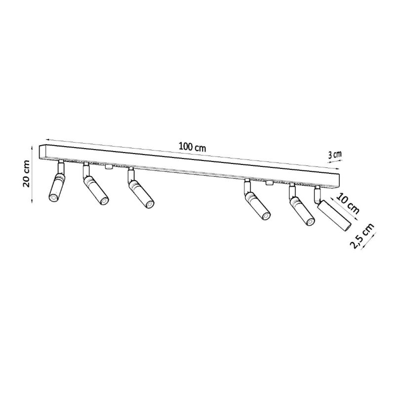 Plafon Sollux Lighting EYETECH 6 biały 1 szt.