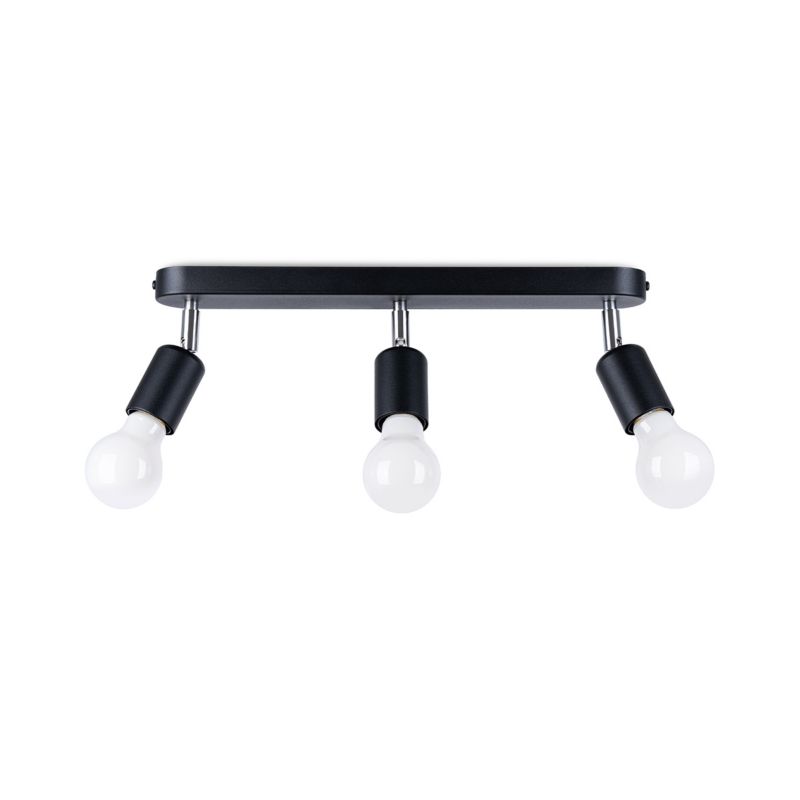 Plafon Sollux Lighting FORNES 3 czarny 1 szt.