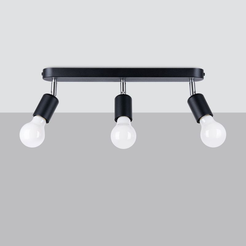Plafon Sollux Lighting FORNES 3 czarny 1 szt.