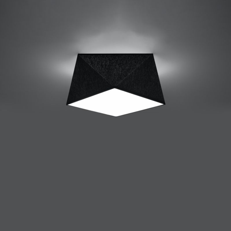 Plafon Sollux Lighting HEXA 25 czarny 1 szt.