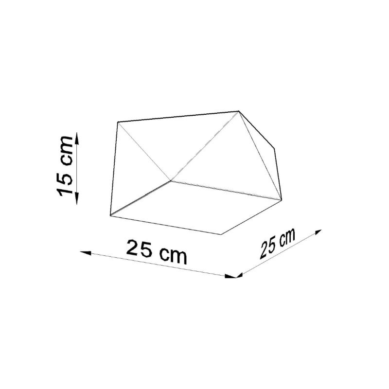 Plafon Sollux Lighting HEXA 25 czarny 1 szt.