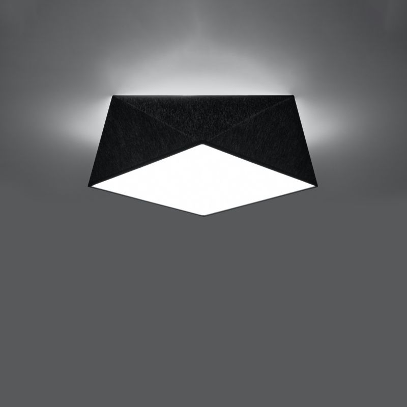 Plafon Sollux Lighting HEXA 35 czarny 1 szt.