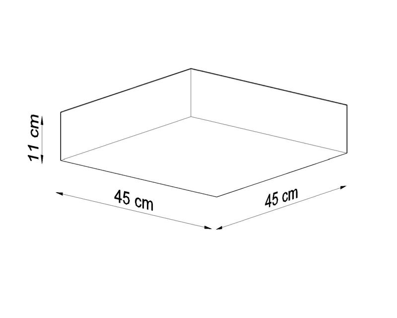 Plafon Sollux Lighting Horus czarny  3 x E27 x  IP20 wym: 12 x 45 x 45 cm - 1 szt.