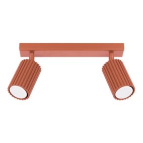 Plafon Sollux Lighting KARBON 2 ochra czerwona 1 szt.