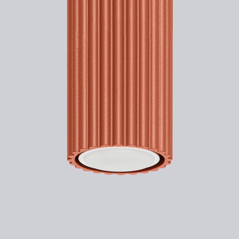 Plafon Sollux Lighting KARBON 60 ochra czerwona 1 szt.