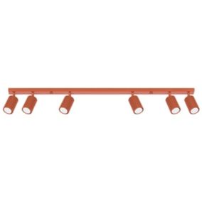 Plafon Sollux Lighting KARBON 6L ochra czerwona 1 szt.