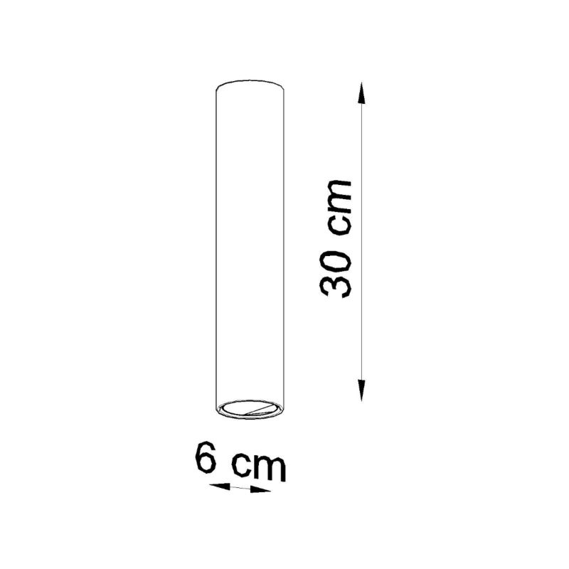 Plafon Sollux Lighting LAGOS 30 czarny 1 szt.