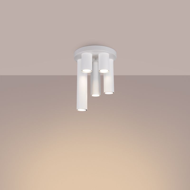 Plafon Sollux Lighting LAGOS 5P biały 1 szt.