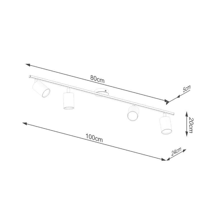 Plafon Sollux Lighting LEMMI 4L biały 1 szt.