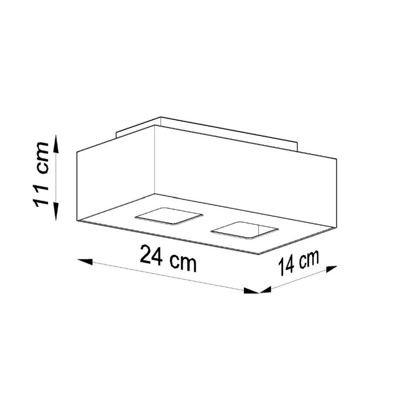 Plafon Sollux Lighting MONO 2 biały 1 szt.