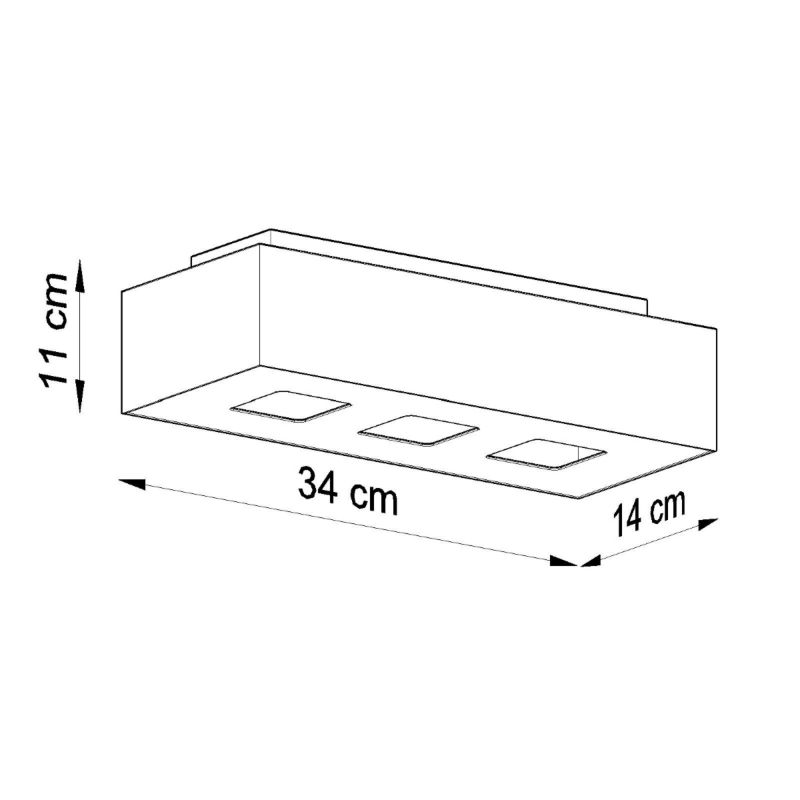 Plafon Sollux Lighting MONO 3 biały 1 szt.