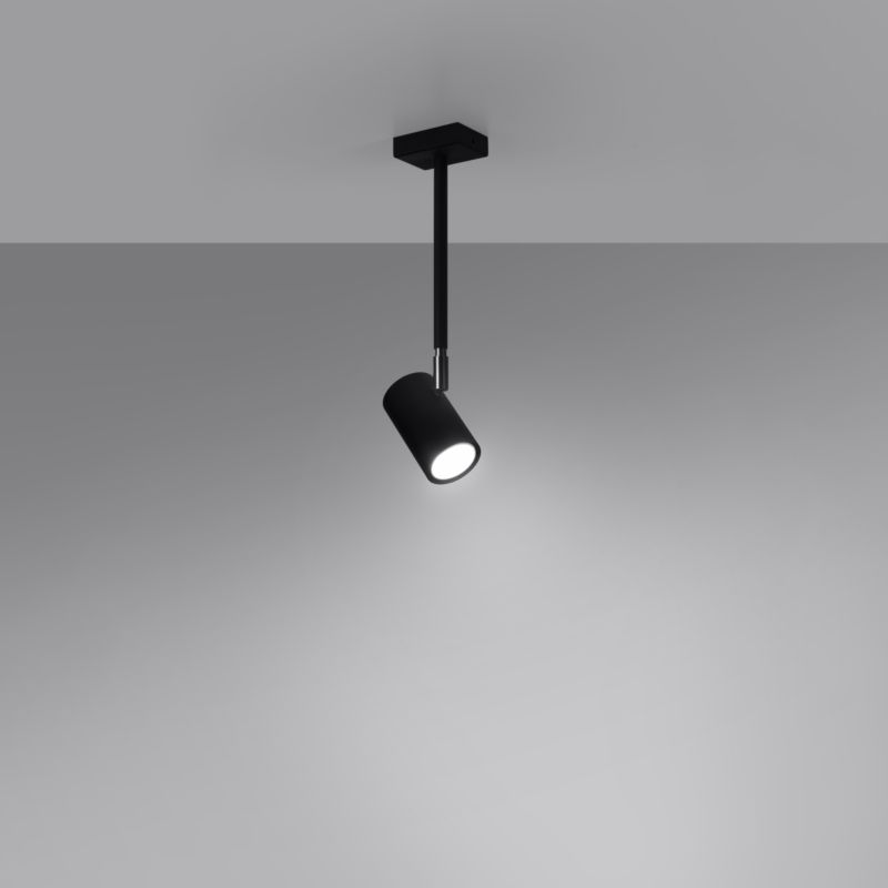 Plafon Sollux Lighting NORANO czarny 1 szt.