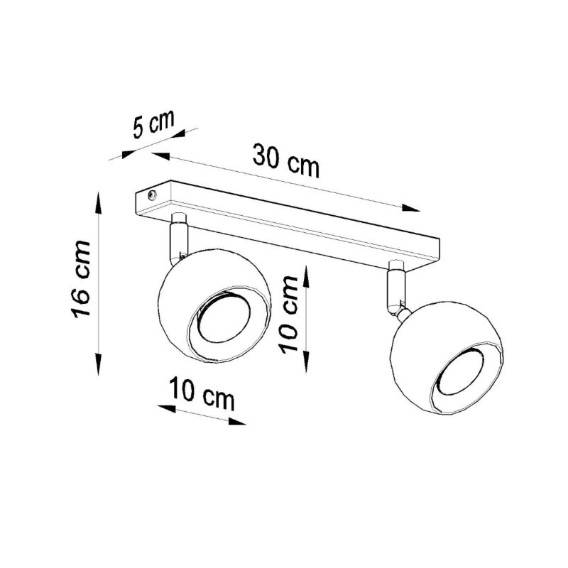 Plafon Sollux Lighting OCULARE 2 biały 1 szt.