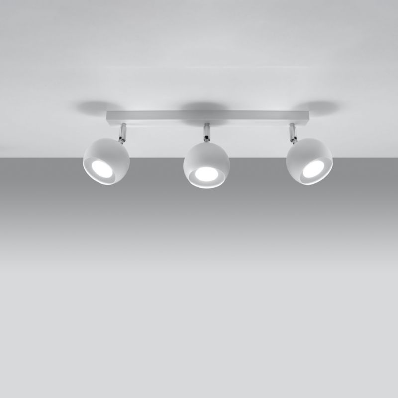 Plafon Sollux Lighting OCULARE 3 biały 1 szt.
