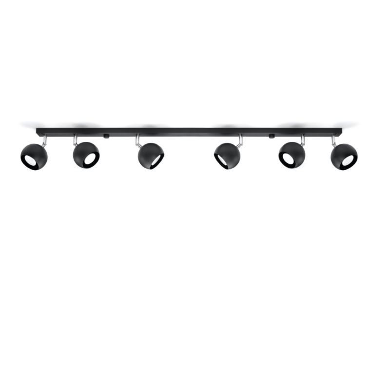 Plafon Sollux Lighting OCULARE 6L czarny 1 szt.