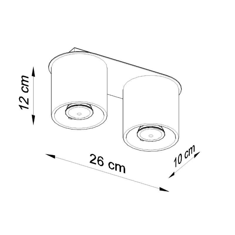 Plafon Sollux Lighting ORBIS 2 biały 1 szt.