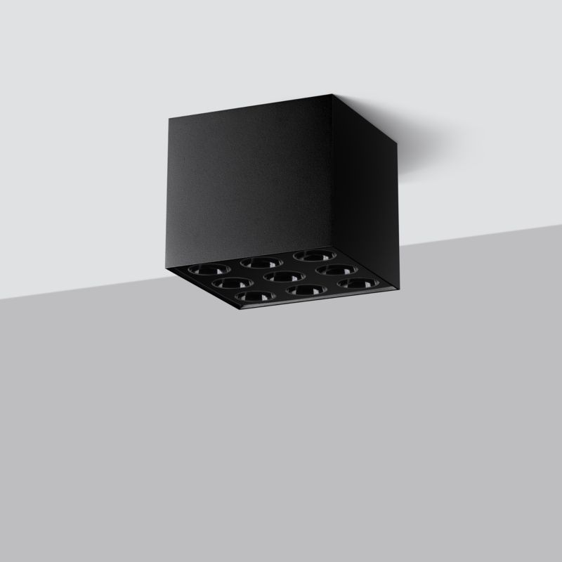 Plafon Sollux Lighting OZZY czarny LED 1 szt.