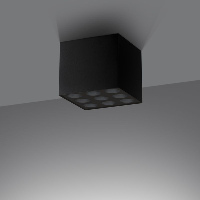Plafon Sollux Lighting OZZY czarny LED 1 szt.