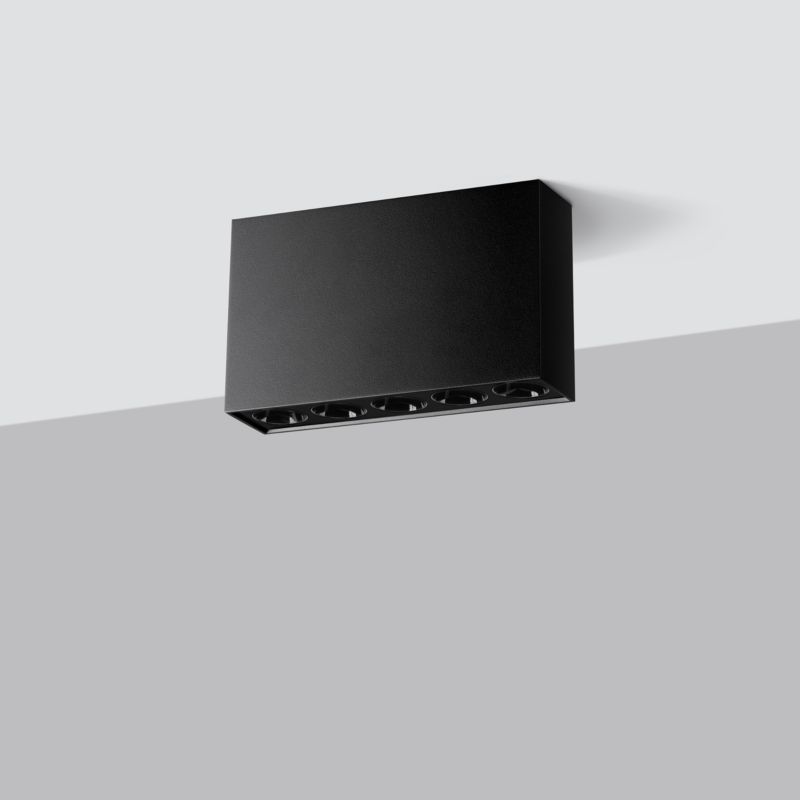 Plafon Sollux Lighting SOLE czarny LED 1 szt.