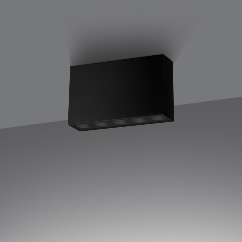Plafon Sollux Lighting SOLE czarny LED 1 szt.