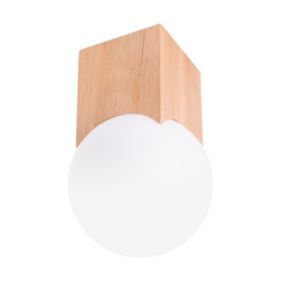 Plafon Sollux Lighting SOLIS naturalne drewno 1 szt.