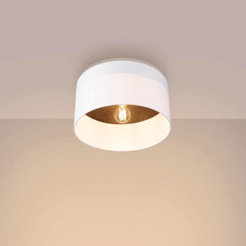 Plafon Sollux Lighting TELESTO biały/ciemny brąz 1 szt.